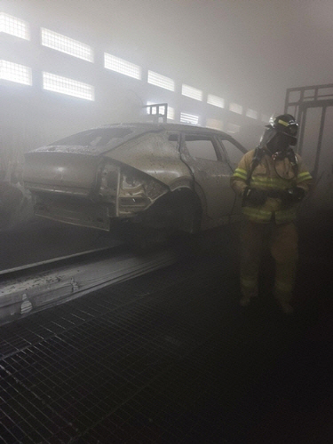 기아 오토랜드 화성 공장 진화 현장[독자 제공=연합뉴스]